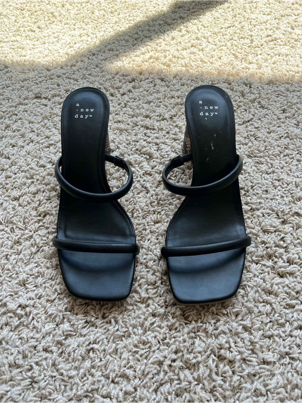 A New Day black heeled sandals